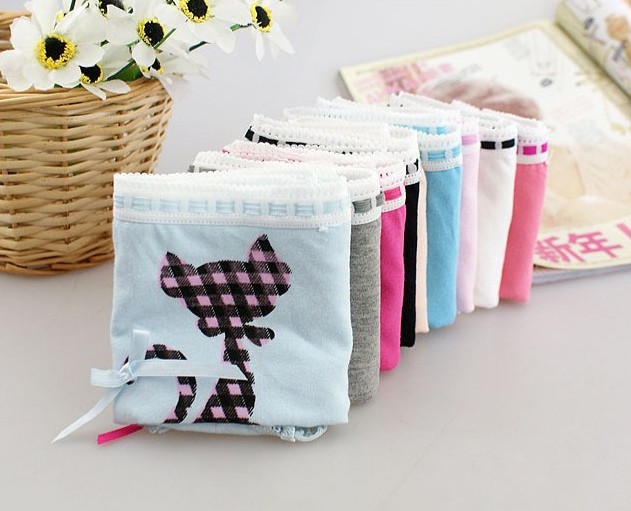 hot sale women  cat cute fancy sexy underwear ladies cotton underwear free size&free shipment