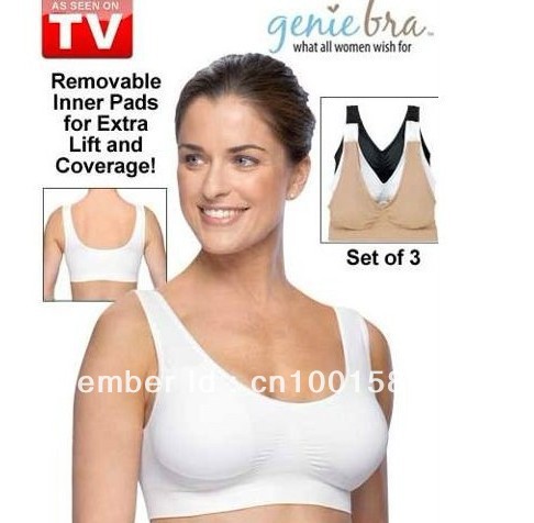 Hot sales 3 colors GENIE BRA with removable pads BODY SHAPER Push Up BREAST RHONDA  ( Include chest pad )