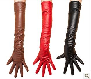 Hot sales!Autumn and winter genuine leather thick women's sheepskin long gloves