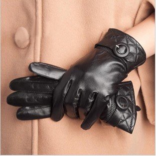 Hot sales!Double suede repair short design genuine leather gloves women's fashion winter thermal