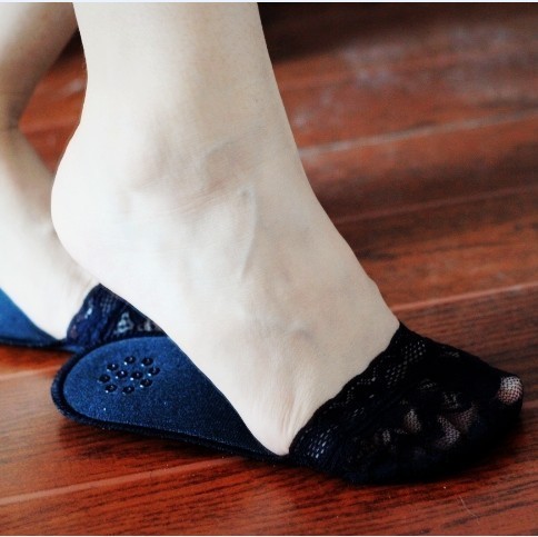 Hot Sales! Free Shipping  Lace Decoration 100% Cotton Socks High-heeled Shoes Pad Mat HZX0069