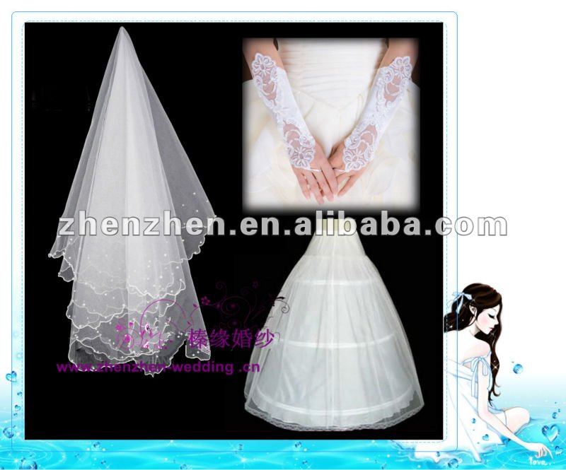 Hot Sales High quality wedding Apparel and Accessories-pettlicoat,veil,gloves