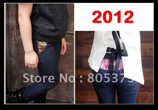 Hot sell : 2~9years Girl 5pcs/lot Girls jeans Fashion leggings Kids pants Baby clothing Children summer clothes