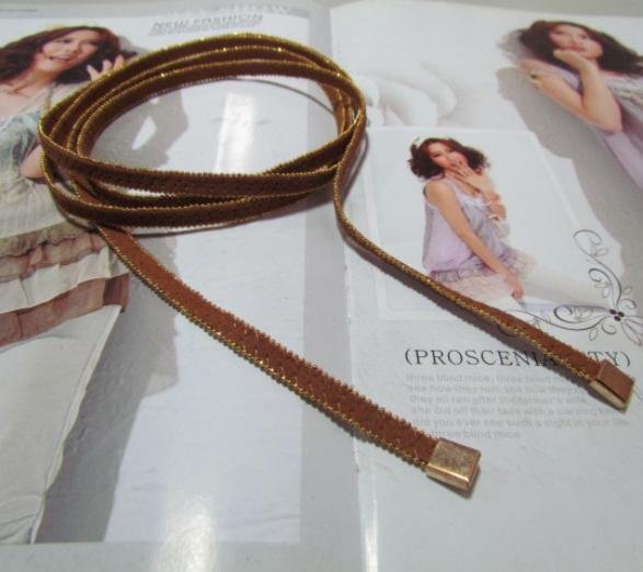 Hot sell!Alloy pendant fine nubuck leather belt A15071455527