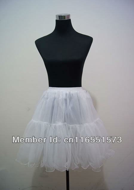 hot sell bride bridesmaid wedding Important occasions Knee Length Skirt Lining Petticoat short Crinoline Slip 6 colors optional