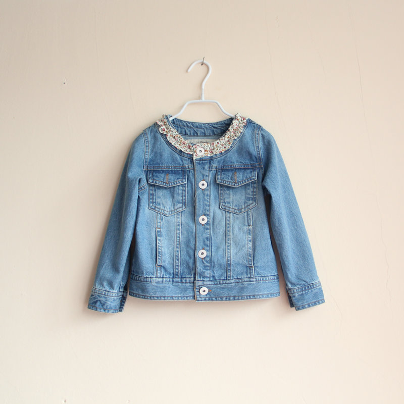 hot sell Children's clothing 2013 spring female child girl fashion aesthetic denim outerwear top free shipping