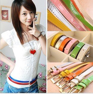 Hot Sell Fashion Korean Style  Lovely Leather Belt  Free Shipping Min.order is $15 (can be mix order)