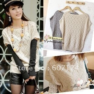 Hot sell,Free shiping,NEW Korean style sweater,women' sweater,knitwear,4 colors,average size