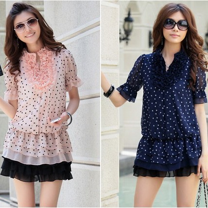 Hot sell Free shipping 2013 New fashion Cheap Women short dresses chiffon Layered Lady Dress Good quality +Free size