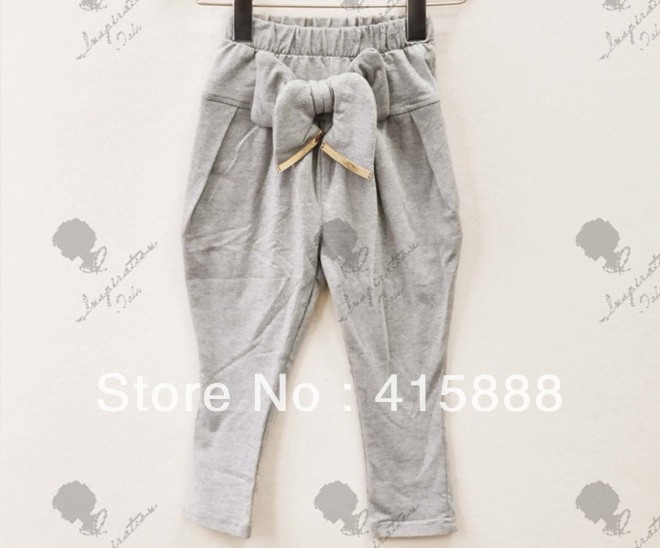 Hot sell girls (6pcs/lot)Butterfly grey Haren pants,zjx149