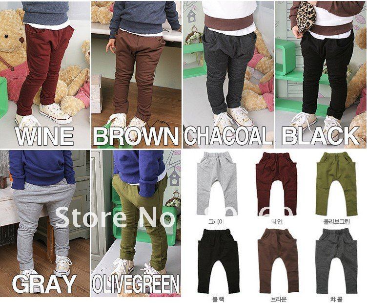 Hot sell-- In stock --baby Pants kids children casual autumn korean thick trousers y-008