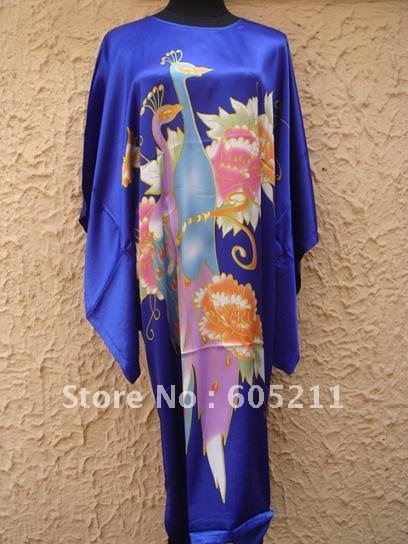 HOT SELL New Chinese Women's Silk Satin hand painting intimate&Sleep kimono robe gown Nightwear one size "LGD S4021"