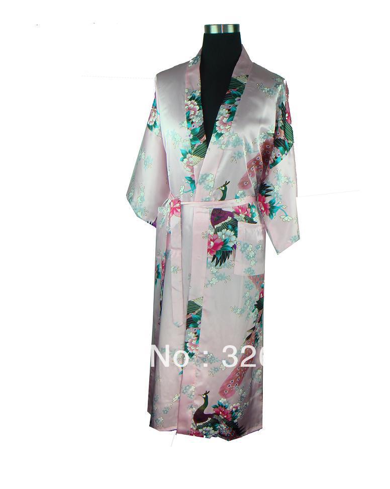 HOT SELL New Chinese Women's Silk Satin hand painting intimate&Sleep kimono robe gown Nightwear size  S-3XL S0032