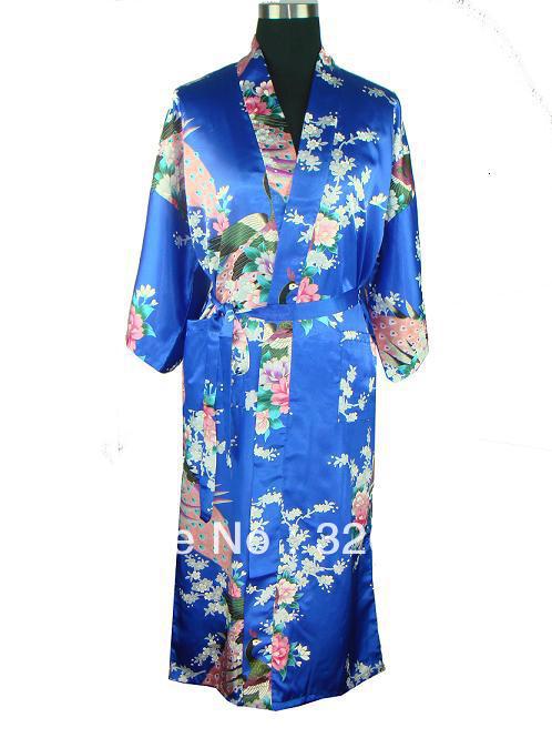 HOT SELL New Chinese Women's Silk Satin hand painting intimate&Sleep kimono robe gown Nightwear size  S-3XL S0037