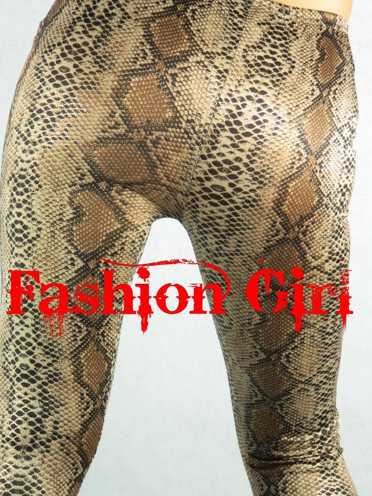 Hot Sell! Punk jungle wild golden snake pattern leather-pantyhose leggings tights Slim pants Free shipping