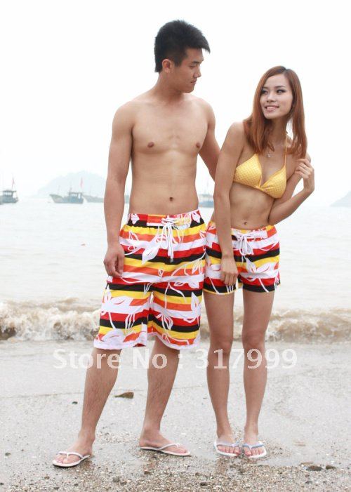 HOT SELL !!Sexy Couple beach pants Short beach wear B001