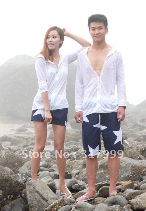 HOT SELL !!Sexy Couple beach pants Short beach wear Set B026