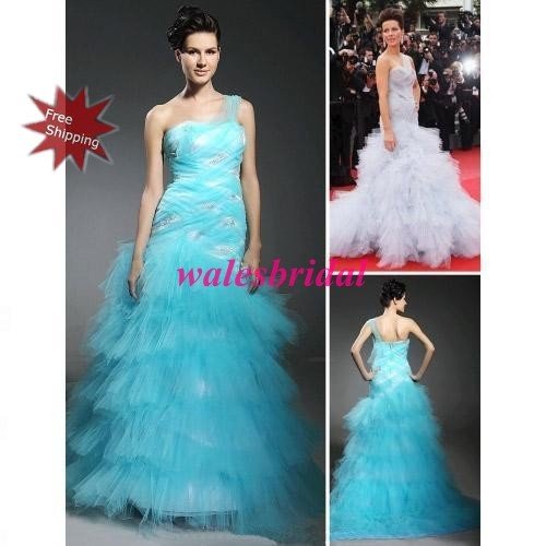 Hot sell skirt Tulle party dress One-shoulder grace evening Gowns Prom Gown Celebrity Dresses
