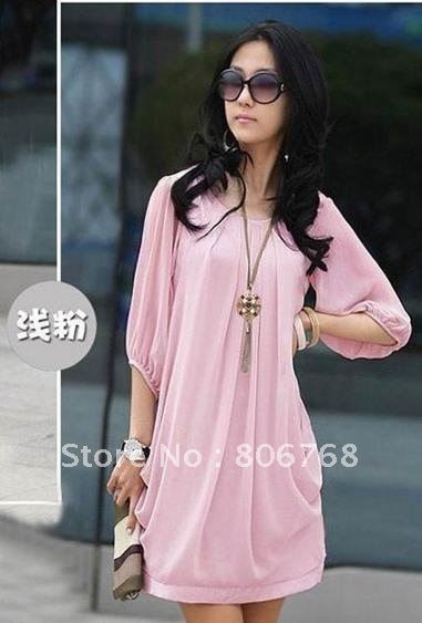 hot sell Super good quality Dress Women's fashion summer chiffon long dress free shipping retail