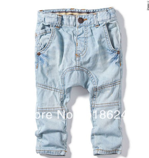 hot sell washed white denim trousers for boys, kids high quality fashion jeans, 5pcs/lot wholesale promotion free shipping