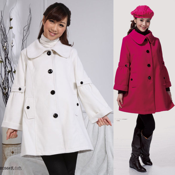 Hot Sell Winter maternity clothing Lucky wrist-length sleeve wool thick maternity outerwear overcoat h8266