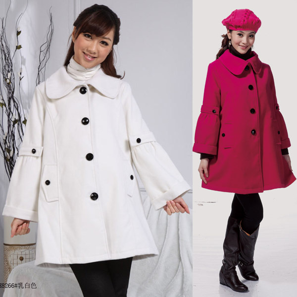 HOT SELL Winter maternity clothing Lucky wrist-length sleeve wool thick maternity outerwear overcoat h8266 Freeshipping