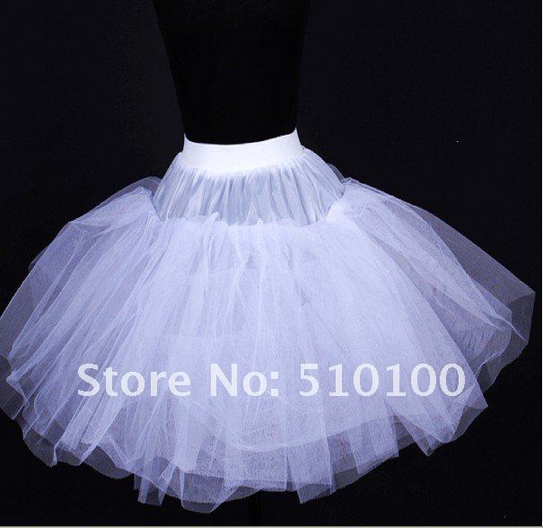 hot selling 10pcs fashion Layers White Bridesmaid Wedding Dress Short Petticoat Underskirt TUTU Skirt drape crinoline 3gauze new