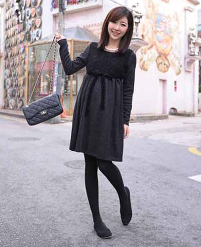 hot selling  2012 autumn long-sleeve maternity bust skirt  free shipping