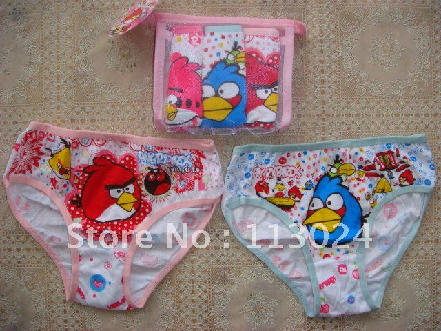 HOT selling ! 2012 China famous brands  100% cotton 30pcs(10bags)/lot  kinds of mixed girls cartoon underpants ffor 2-12years