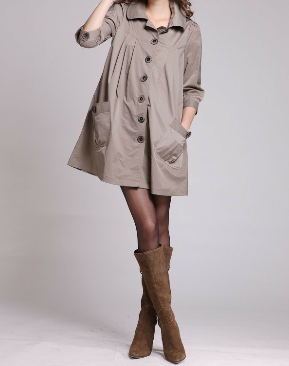 Hot-selling 2012 spring and autumn women's single breasted fashion fifth sleeve trench 9030
