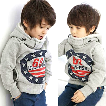 Hot-selling ! 2013 spring child fleece sweatshirt male girls clothing outerwear hoodie 68 sweatshirt