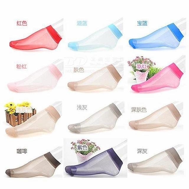 Hot-selling candy color crystal sock ultra-thin transparent stockings invisible sock men and women socks
