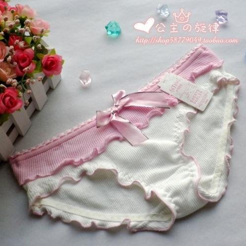 HOT SELLING Cheap NEW cotton Ladies's Underwear Solid bowknot Briefs Lovely Fashion Intimates Panties Free shipping