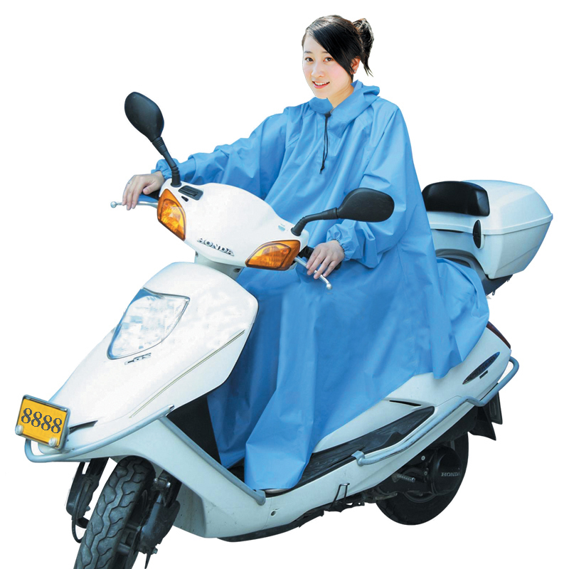Hot-selling compound cuff electric bicycle motorcycle raincoat poncho lengthen thickening fashion