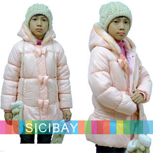 Hot Selling Cute Girls Overcoats for Winter Warm Wear,Cozy,Bow Knot Design  K0257