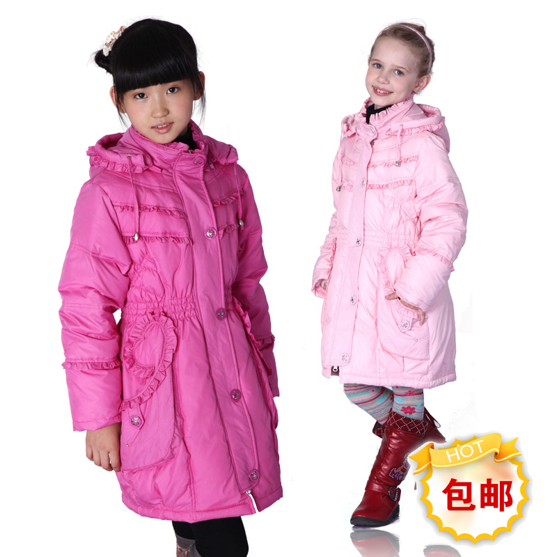 Hot-selling down coat female long design female down coat outerwear children's clothing