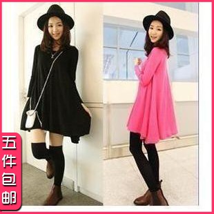 Hot-selling elegant female knitting material basic big sweep skirt