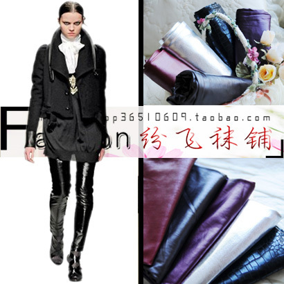 Hot-selling fashion star faux leather light legging ankle length trousers black grey
