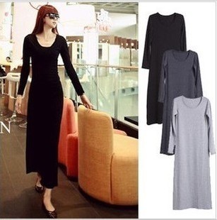 Hot selling Free shipping 2013 spring one-piece dress  fashion thickening one-piece dress ultra long skirt