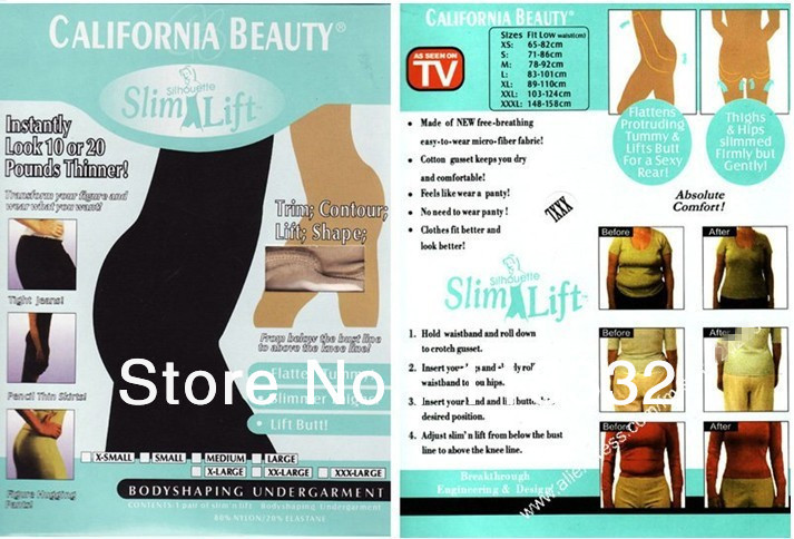 Hot selling!Free Shipping 50pcs/lot, Slim N Lift Beauty SUPREME SLIMMING As Seen On TV Wholesale Top chose Beige and black