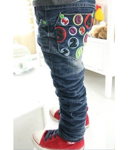 hot selling!! Free Shipping 5pcs /lot new arrival 2012 number design boy's or girl's calsual jeans trousers