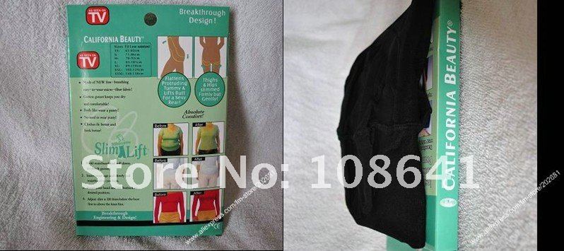 Hot selling!Free Shipping150pcs/lot, As Seen On TV Wholesale Beige and black Slim n lift/Slim Pants Body Shaper