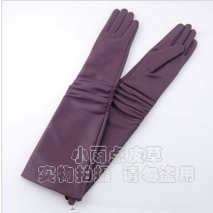 Hot-selling ! high quality sheepskin gloves brief elegant long design genuine leather gloves leather gloves women's 50cm