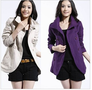 Hot-selling hot-selling 2013 outerwear personalized fashion women's casual slim design long-sleeve short outerwear trench