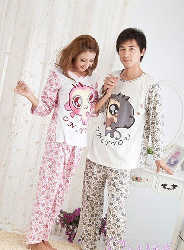 Hot-selling hot-selling you laugh monkey lovers 100% cotton long-sleeve sleep set family fashion lounge