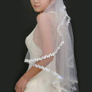 Hot-selling laciness veil 1.5 meters all-match ! white red pink ts08 beige