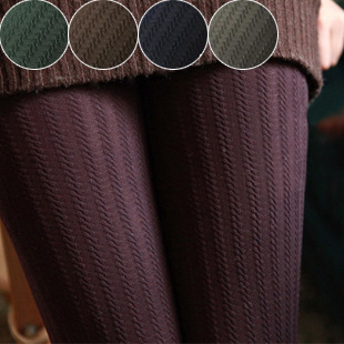 hot selling leggings Velvet thin vertical stripes twisted jacquard pantyhose stockings  ,free shipping