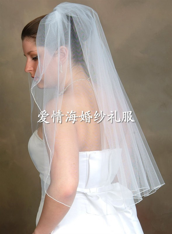 Hot-selling love sea wedding accessories bridal accessories crystal yarn veil
