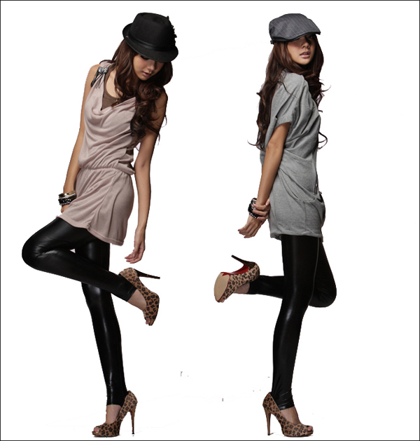 Hot-selling matt faux leather step pants legging