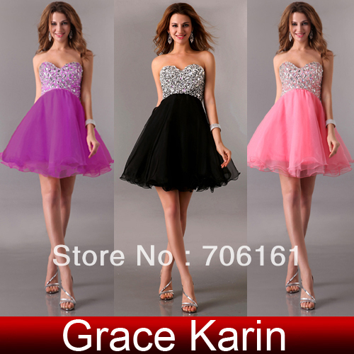 Hot Selling ! Newest Chiffon Fashion Designer Stunning Strapless Prom Gown Evening Dress Short Dresses CL2286
